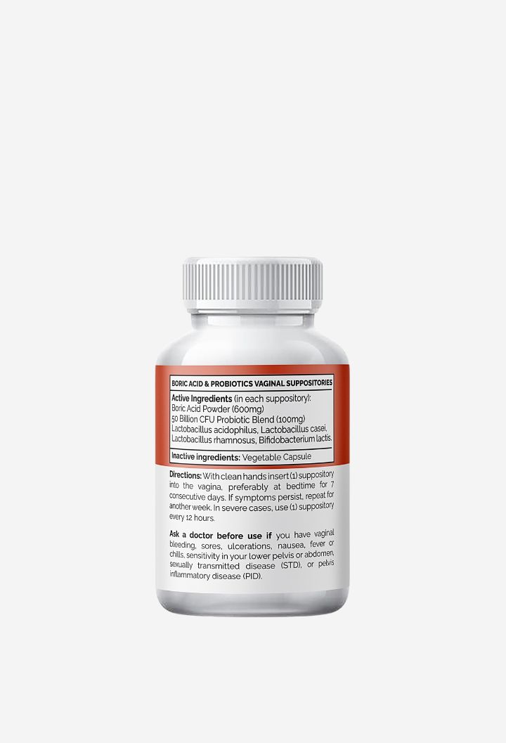 Boric Acid & Probiotics Vaginal Suppositories