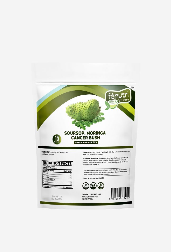 Soursop Green Warrior, Cancer Bush & Moringa Leaf Tea Bags